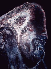 L'artiste alain Gaudin - gorille