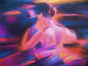 Peinture de FREDERIQUE NALPAS: Tango passion (danse tango)