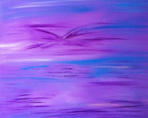 L'artiste CHRISTELE AJ - entre violet et bleu de lumière