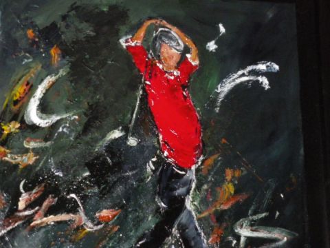 L'artiste josiane couret - le golfeur 