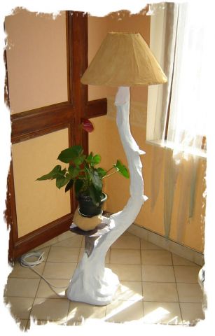 L'artiste marioo - Lampe avec tablette d'ardoise