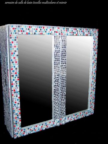 armoire de salle de bain multicolore - Mosaique - DELPHINE latowicki