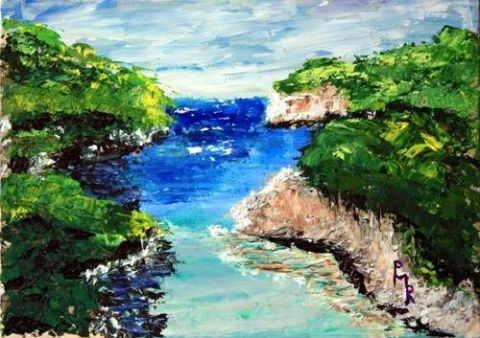 Peinture : Calanques - Pierre MARTIN Peinture : Calanques - Pierre MARTIN