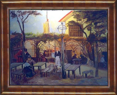 L'artiste Rusecco - Cafe Terrace La Guinguette - reproduction