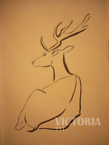 Le cerf - Dessin - Victoria