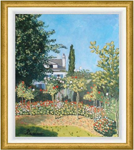 L'artiste Rusecco - Jardin en fleur à Sainte-Adresse - reproduction