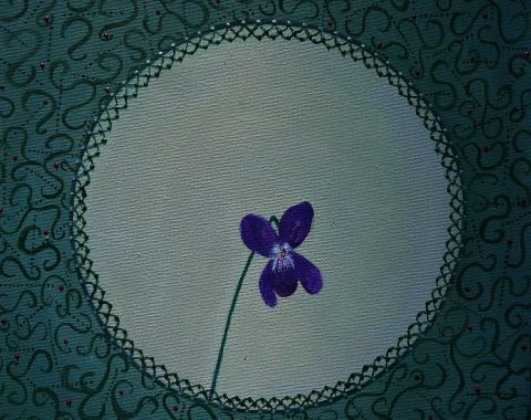 La violette - Peinture - Beatrice Pouyot