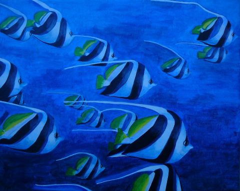 L'artiste Beatrice Pouyot - Les poissons