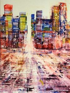 Peinture de Bruno MONTONI: Paysage urbain