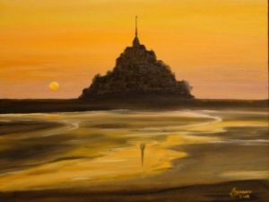 Voir cette oeuvre de LCM: Le mont St Michel au crépuscule
