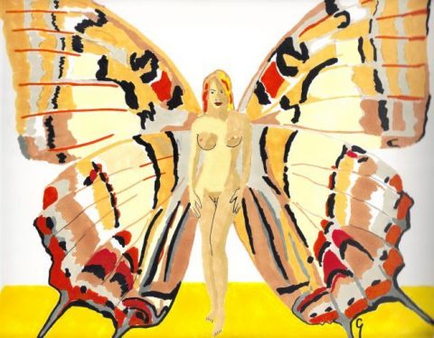 L'artiste Arsene Gully - papillon brun
