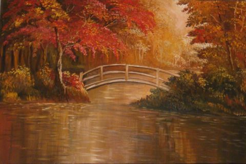 L'artiste guthleber - Un pont en automne