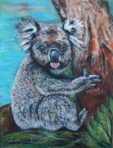 Wally le petit koala - Peinture - CHRISTIANE BERNAIS