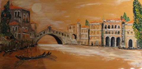 pont de Rialto - Peinture - gribouille