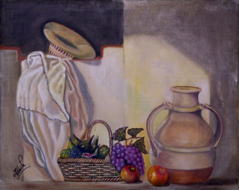 le burnous kabyle - Peinture - tebbiche