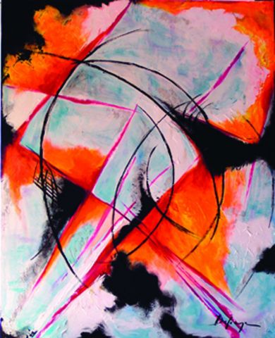abstractio 3 - Peinture - sandrine delouye