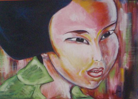 Jeune geisha - Peinture - Gaelle RAMAEN