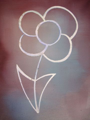 Fleur n°9 - Peinture - cadoyo