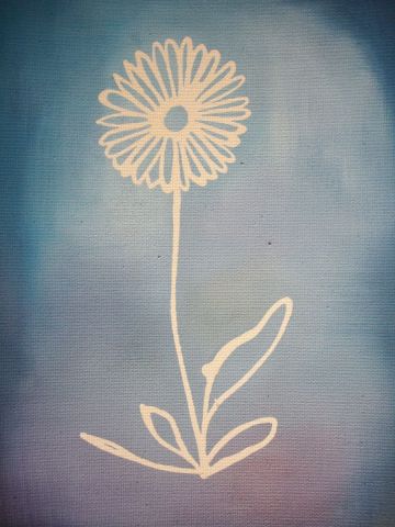 Fleur n°16 - Peinture - cadoyo