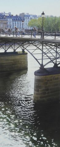 Miroitements sous le Pont des Arts - Peinture - Thierry Duval Miroitements sous le Pont des Arts - Peinture - Thierry Duval
