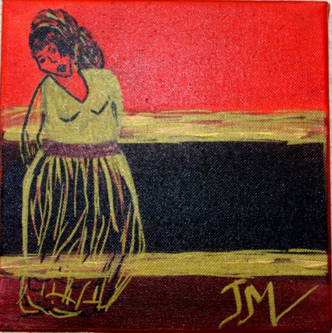 le rouge et le noir - Peinture - Joelle  Mahaut