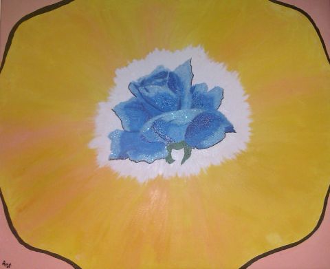 rose bleue - Peinture - Anjy