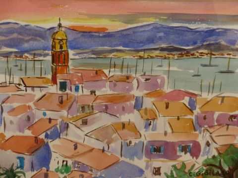 St Tropez - Peinture - gibilaro cathy