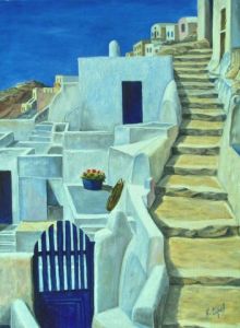 Voir cette oeuvre de Henri CAPELL: Escalier à Santorin
