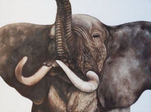 Voir le détail de cette oeuvre: ELEPHANT CHARGING 