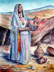 Peinture de dinemoh: femme de sud