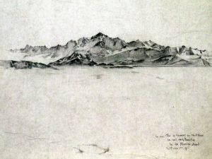 Dessin de drawing E M: Mont Blanc