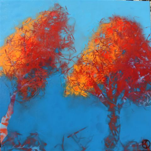 Les arbres sucettes - Peinture - Eric STRUB