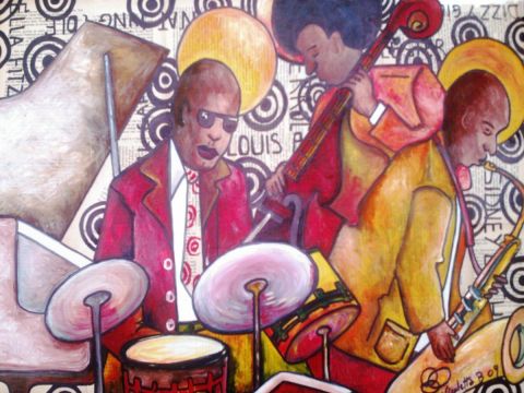 JAZZ MAN - Peinture - nicoletta b JAZZ MAN - Peinture - nicoletta b