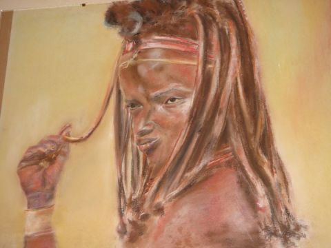 L'artiste sandrine janiere - jeune fille himba