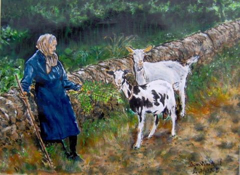 Gardienne de biquettes - Peinture - domnanteuil Gardienne de biquettes - Peinture - domnanteuil