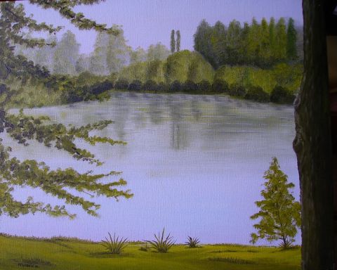 L'artiste DELCROIX Marcel - le lac d'ardres 1