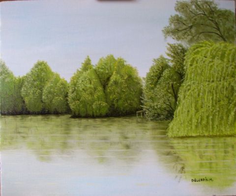 le lac d'ardres 3 - Peinture - DELCROIX Marcel