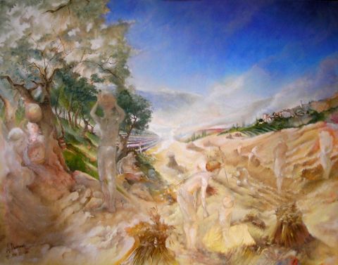 Parabole du bon grain et de l'ivraie - Peinture - Alexandra Domnec Parabole du bon grain et de l'ivraie - Peinture - Alexandra Domnec