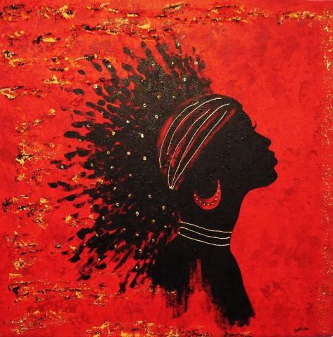 Rouge Afrik - Peinture - bettina