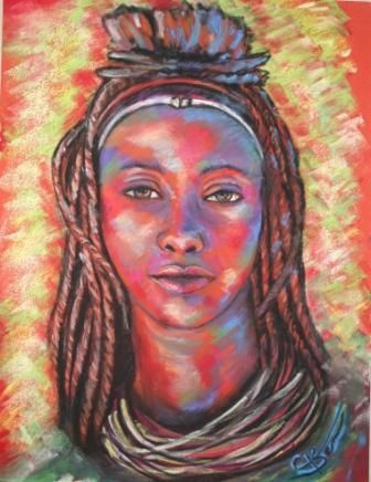 L'artiste CHRISTIANE BERNAIS - Jeune femme Himba