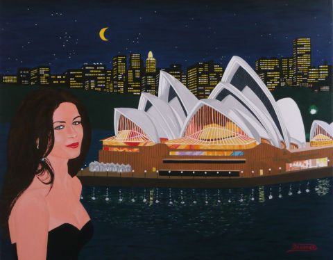 L'artiste chez denis - Opéra de Sydney par une nuit étoilée