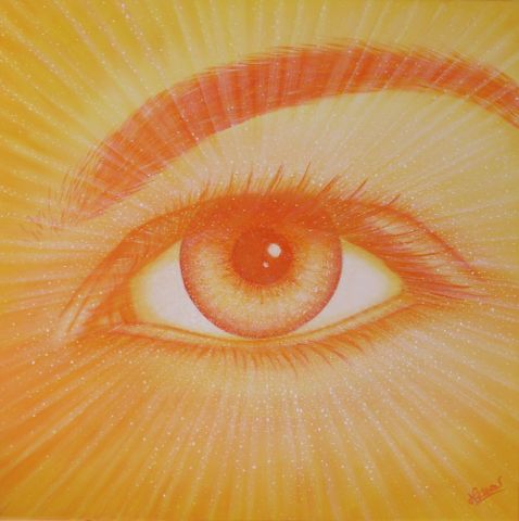 Le seul-oeil, le soleil - Peinture - Marie Helene Besson