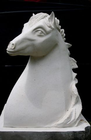 buste cheval - Sculpture - zoabuc