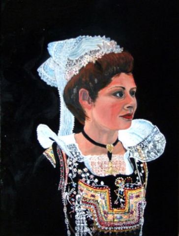 L'artiste Parraud - La Giz-Fouen*** costume Breton