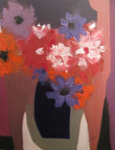 Fleurs 6 - Peinture - Evelyne SCHUTZ