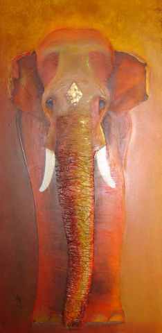 Elephant'O - Peinture - Patou