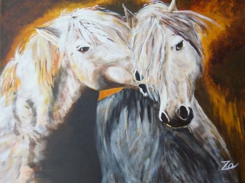 Calins Equins - Peinture - za