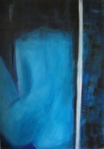Peinture de Nadeye: Dos bleu 1