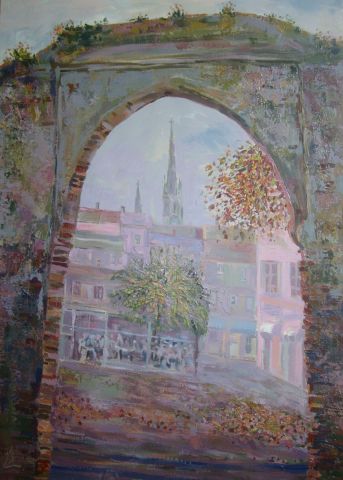 combinaison entre la ville de Ouezzane et de Mulhouse - Peinture - ZEDD68 combinaison entre la ville de Ouezzane et de Mulhouse - Peinture - ZEDD68