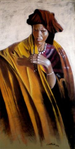 Femme peule - Peinture - Latrache
